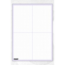 Ficksy A5 Bloknot Kareli Defter - 50 Yaprak - Memopad - Notepad - Not Defteri - Not Kağıdı
