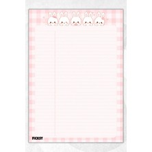Ficksy A4 Bloknot Çizgili Defter - 50 Yaprak - Memopad - Notepad - Not Defteri - Not Kağıdı