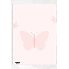 Ficksy A5 Kelebek Bloknot Çizgisiz Defter - 50 Yaprak - Memopad - Notepad - Not Defteri - Not Kağıdı