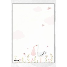 Ficksy A5 Leylek Bloknot Çizgisiz Defter - 50 Yaprak - Memopad - Notepad - Not Defteri - Not Kağıdı