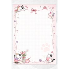 Ficksy A5 Bloknot Kareli Defter - 50 Yaprak - Memopad - Notepad - Not Defteri - Not Kağıdı