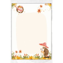 Ficksy A5 Kirpi Bloknot Çizgisiz Defter - 50 Yaprak - Memopad - Notepad - Not Defteri - Not Kağıdı
