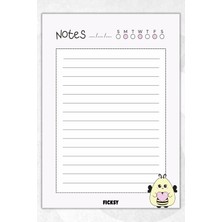 Ficksy A5 Arı Bloknot Çizgili Defter - 50 Yaprak - Memopad - Notepad - Not Defteri - Not Kağıdı