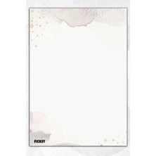 Ficksy A5 Çiçek Bloknot Çizgisiz Defter - 50 Yaprak - Memopad - Notepad - Not Defteri - Not Kağıdı