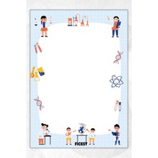 Ficksy A5 Bilim Bloknot Çizgisiz Defter - 50 Yaprak - Memopad - Notepad - Not Defteri - Not Kağıdı