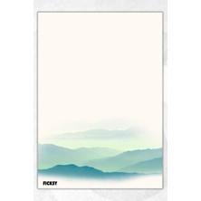 Ficksy A5 Dağ Bloknot Çizgisiz Defter - 50 Yaprak - Memopad - Notepad - Not Defteri - Not Kağıdı
