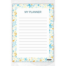 Ficksy A5 Deniz Yıldızı Bloknot Çizgili Defter - 50 Yaprak - Notepad - Not Defteri - Not Kağıdı