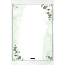 Ficksy A5 Çiçek Bloknot Çizgisiz Defter - 50 Yaprak - Memopad - Notepad - Not Defteri - Not Kağıdı