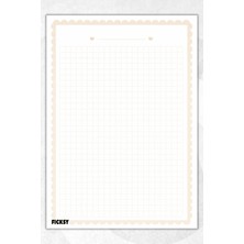 Ficksy A4 Bloknot Kareli Defter - 50 Yaprak - Memopad - Notepad - Not Defteri - Not Kağıdı