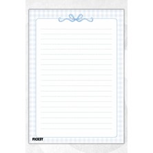 Ficksy A4 Bloknot Çizgili Defter - 50 Yaprak - Memopad - Notepad - Not Defteri - Not Kağıdı