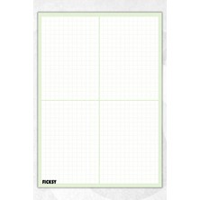 Ficksy A5 Bloknot Kareli Defter - 50 Yaprak - Memopad - Notepad - Not Defteri - Not Kağıdı