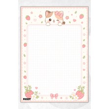 Ficksy A5 Bloknot Kareli Defter - 50 Yaprak - Memopad - Notepad - Not Defteri - Not Kağıdı