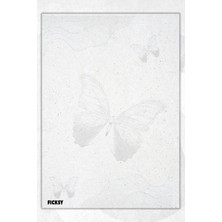 Ficksy A5 Kelebek Bloknot Çizgisiz Defter - 50 Yaprak - Memopad - Notepad - Not Defteri - Not Kağıdı