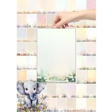 Ficksy A5 Çiçek Bloknot Çizgisiz Defter - 50 Yaprak - Memopad - Notepad - Not Defteri - Not Kağıdı