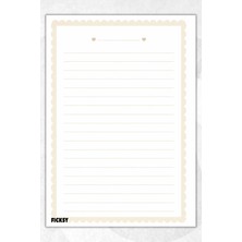 Ficksy A5 Bloknot Çizgili Defter - 50 Yaprak - Memopad - Notepad - Not Defteri - Not Kağıdı