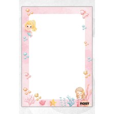 Ficksy A5 Deniz Kızı Bloknot Çizgisiz Defter - 50 Yaprak - Memopad - Notepad - Not Defteri - Not Kağıdı