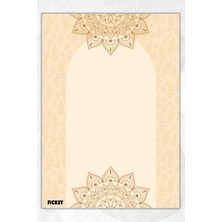 Ficksy A5 Çiçek Bloknot Çizgisiz Defter - 50 Yaprak - Memopad - Notepad - Not Defteri - Not Kağıdı