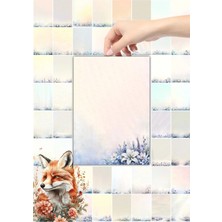 Ficksy A5 Çiçek Bloknot Çizgisiz Defter - 50 Yaprak - Memopad - Notepad - Not Defteri - Not Kağıdı