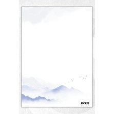 Ficksy A5 Dağ Bloknot Çizgisiz Defter - 50 Yaprak - Memopad - Notepad - Not Defteri - Not Kağıdı