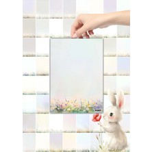 Ficksy A5 Çiçek Bloknot Çizgisiz Defter - 50 Yaprak - Memopad - Notepad - Not Defteri - Not Kağıdı
