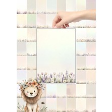 Ficksy A5 Çiçek Bloknot Çizgisiz Defter - 50 Yaprak - Memopad - Notepad - Not Defteri - Not Kağıdı