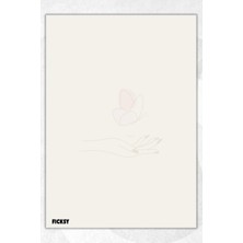 Ficksy A5 Kelebek Bloknot Çizgisiz Defter - 50 Yaprak - Memopad - Notepad - Not Defteri - Not Kağıdı