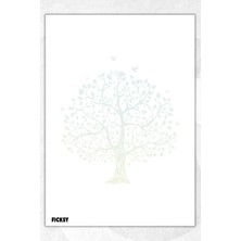 Ficksy A5 Çiçek Ağaç Bloknot Çizgisiz Defter - 50 Yaprak - Memopad - Notepad - Not Defteri - Not Kağıdı