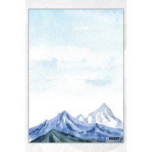 Ficksy A5 Dağ Bloknot Çizgisiz Defter - 50 Yaprak - Memopad - Notepad - Not Defteri - Not Kağıdı