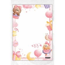 Ficksy A5 Ayıcık Bloknot Çizgisiz Defter - 50 Yaprak - Memopad - Notepad - Not Defteri - Not Kağıdı