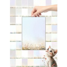 Ficksy A5 Çiçek Bloknot Çizgisiz Defter - 50 Yaprak - Memopad - Notepad - Not Defteri - Not Kağıdı