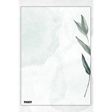 Ficksy A5 Çiçek Bloknot Çizgisiz Defter - 50 Yaprak - Memopad - Notepad - Not Defteri - Not Kağıdı