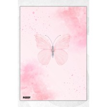 Ficksy A5 Kelebek Bloknot Çizgisiz Defter - 50 Yaprak - Memopad - Notepad - Not Defteri - Not Kağıdı