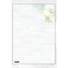 Ficksy A5 Güvercin Bloknot Çizgisiz Defter - 50 Yaprak - Memopad - Notepad - Not Defteri - Not Kağıdı