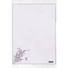 Ficksy A5 Çiçek Bloknot Çizgisiz Defter - 50 Yaprak - Memopad - Notepad - Not Defteri - Not Kağıdı