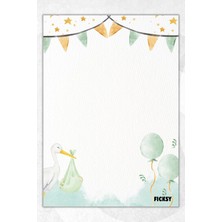 Ficksy A5 Leylek Bloknot Çizgisiz Defter - 50 Yaprak - Memopad - Notepad - Not Defteri - Not Kağıdı