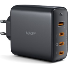 Aukey PA-B7S-BK 100W 4 Port Pd Destekli Gan Duvar Şarj Cihazı - Siyah