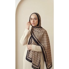 Greyfurt Design Desenli Şal Krem Siyah Kareli 70X185 Doğal Pamuklu %100 Kayın Ağacı Lifi Naturel Şal (Natural Eşarp Fresh Tesettür Şık ve Zarif Günlük Kullanım Pamuklu Tülbent Soft Rami Viskon Scarfs)