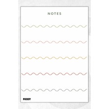 Ficksy A5 Bloknot Çizgisiz Defter - 50 Yaprak - Memopad - Notepad - Not Defteri - Not Kağıdı