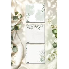 Ficksy Çiçek Bloknot - 9*9 cm Ebat- 50 Yaprak - Notepad - Memopad - Çizgisiz Not Kağıdı- To Do List