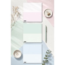 Ficksy Çiçek Bloknot - 9*9 cm Ebat- 50 Yaprak - Notepad - Memopad - Çizgisiz Not Kağıdı- To Do List