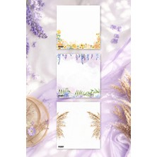 Ficksy Çiçek Bloknot - 9*9 cm Ebat- 50 Yaprak - Notepad - Memopad - Çizgisiz Not Kağıdı- To Do List