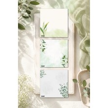 Ficksy Çiçek Bloknot - 9*9 cm Ebat- 50 Yaprak - Notepad - Memopad - Çizgisiz Not Kağıdı- To Do List