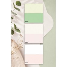 Ficksy Çiçek Bloknot - 9*9 cm Ebat- 50 Yaprak - Notepad - Memopad - Çizgisiz Not Kağıdı- To Do List