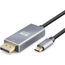 Hace Bazaar Type-C To Displayport Görüntü Kablosu 8k 60 Hz 1.8 M Gri HDX7859