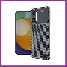 Bezos Poco X7 Pro Uyumlu Kılıf Auto Focus Karbon Kapak - Lacivert Atg