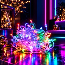 Kuzey Oyuncak Yüksek Kalite 14 Metre 200 Ledli Renkli LED Işık Yılbaşı Ağacı Işığı Renkli Noel Işığı Modlu 220 V