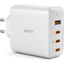 Aukey PA-B7S-WH 100W 4 Port Pd Destekli Gan Duvar Şarj Cihazı - Beyaz