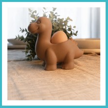 Defne Store 3D Baskı Dinozor Yumurtalık - Sevimli Eggosaurus Yumurta Tutucu-Kahverengi Dfnbez