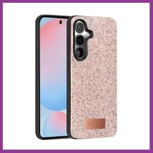 Bezos Onegif Samsung Galaxy S24 Plus Uyumlu Bright Simli Kapak - Pembe Atg