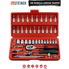 Steiner 46 Parça 1/4 Cırcırlı Anahtar Takımı Bits Uç Lokma Set
